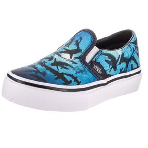 Vans Kids Classic Slip-On Digi Shark Skate Shoe size 3